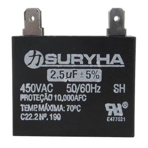 Capacitor de Arranque 2,5 uF ± 5% Suryha - 80151.129